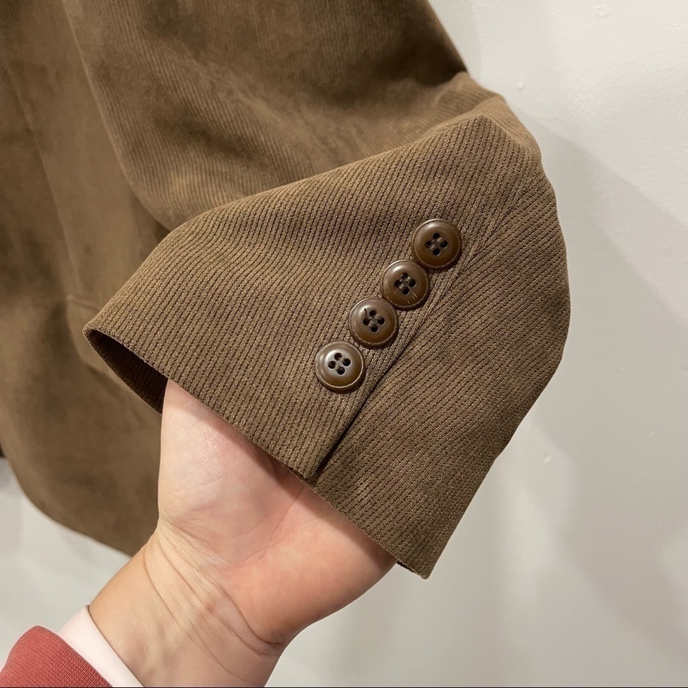 Andrew Fezza Brown 3-Button Blazer Jacket Soft 43R - Picture 3 of 8